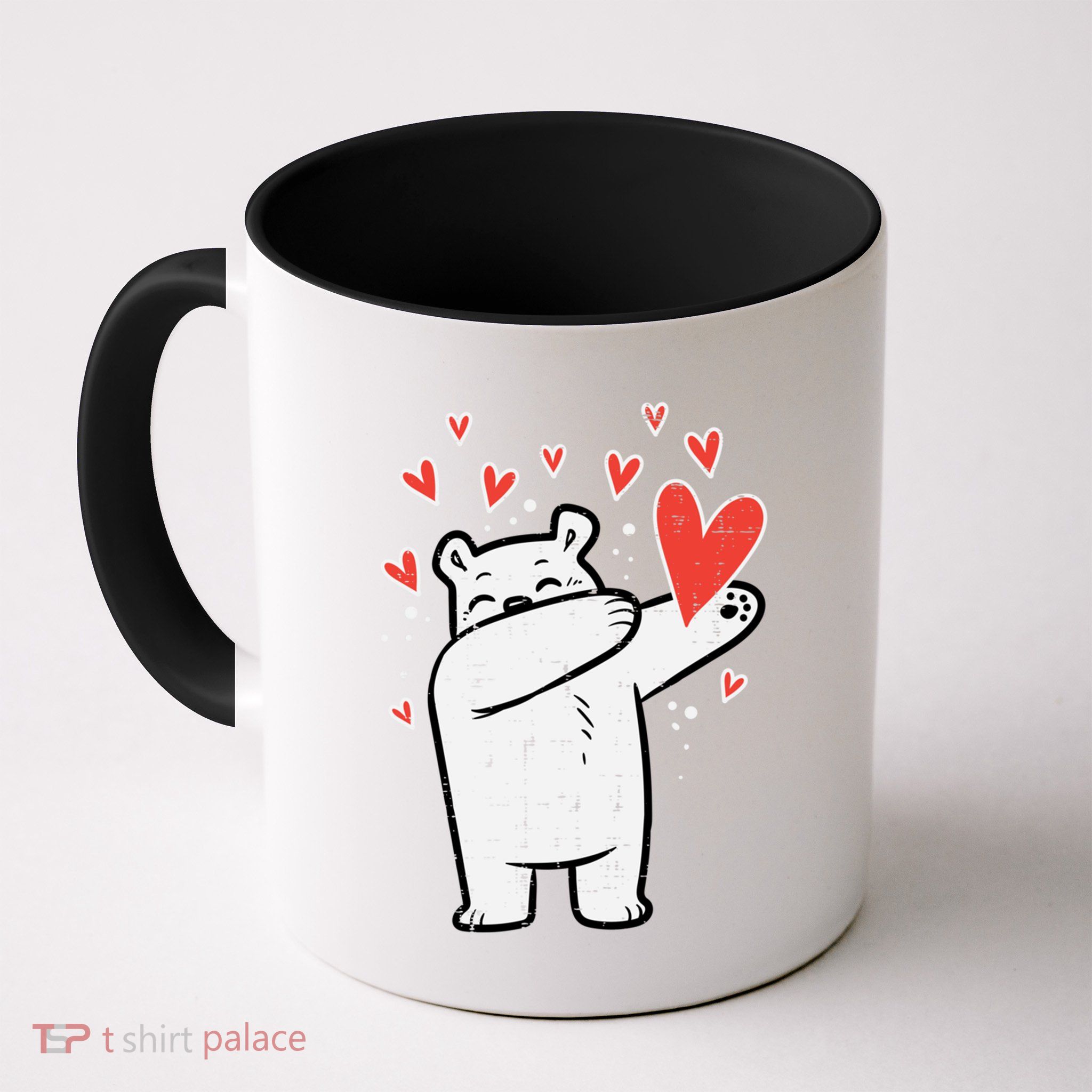 Valentines Day Polar Bear Dab Great Gift Mug
