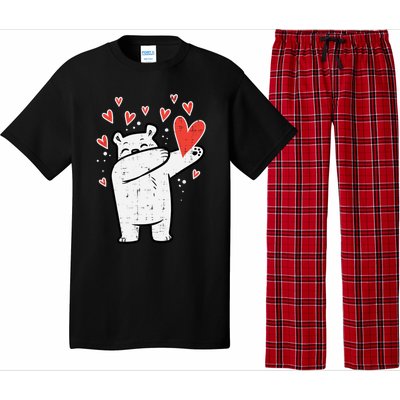 Valentines Day Polar Bear Dab Great Gift Pajama Set