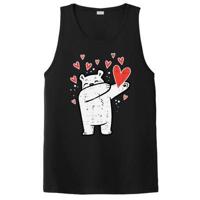 Valentines Day Polar Bear Dab Great Gift PosiCharge Competitor Tank