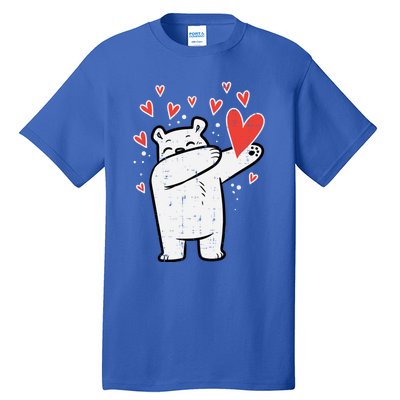 Valentines Day Polar Bear Dab Great Gift Tall T-Shirt