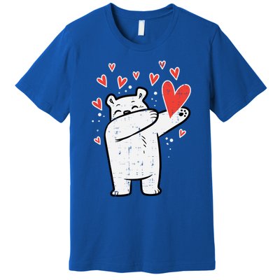 Valentines Day Polar Bear Dab Great Gift Premium T-Shirt