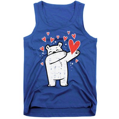 Valentines Day Polar Bear Dab Great Gift Tank Top