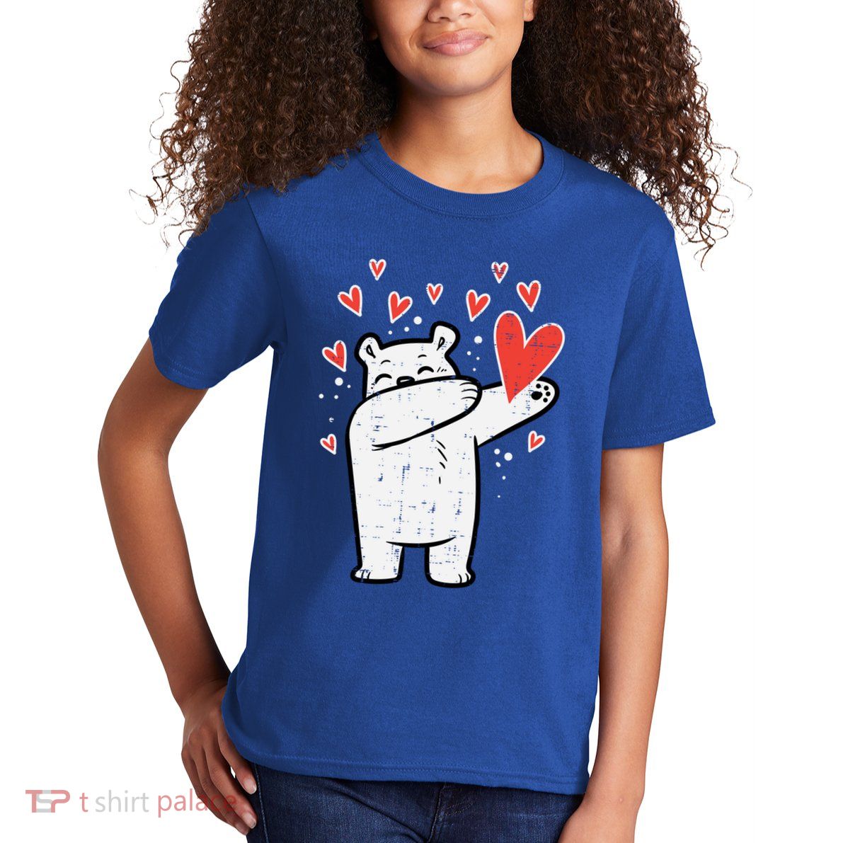 Valentines Day Polar Bear Dab Great Gift Kids T-Shirt