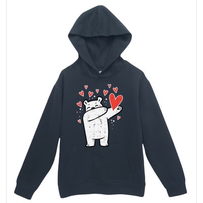 Valentines Day Polar Bear Dab Great Gift Urban Pullover Hoodie