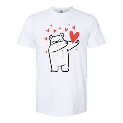 Valentines Day Polar Bear Dab Great Gift Softstyle CVC T-Shirt