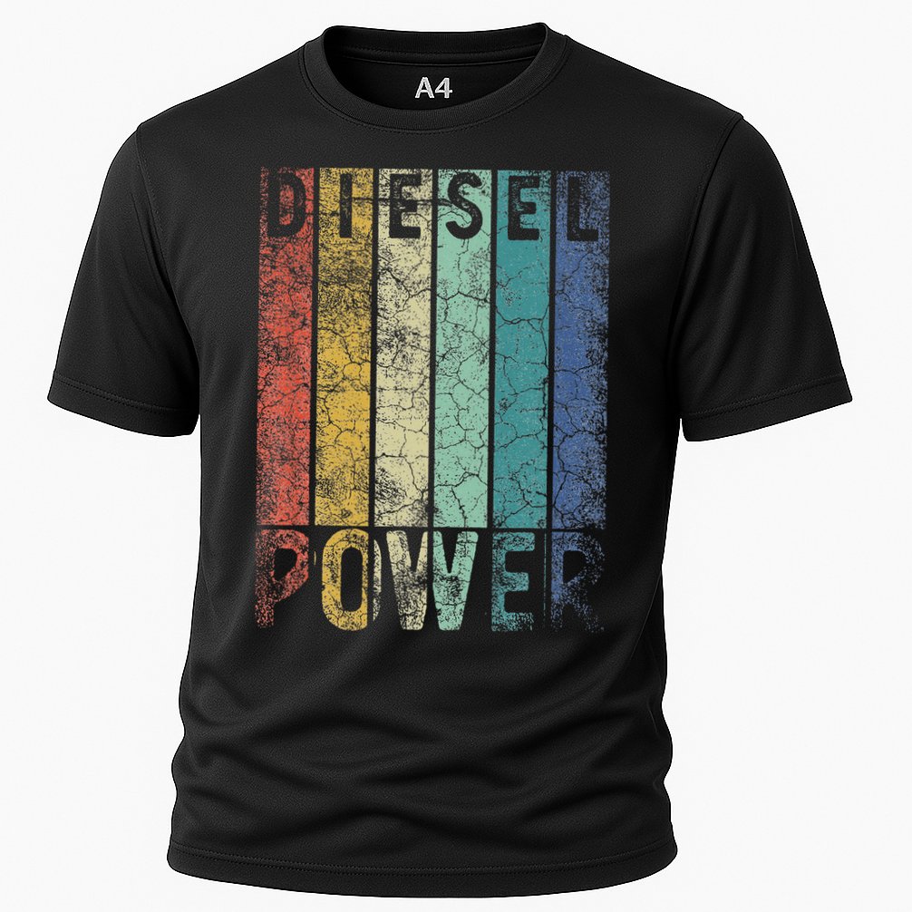 Vintage Diesel Power Funny Gift For Car Mechanic Smoke Truck Cooling Performance Crew T-Shirt