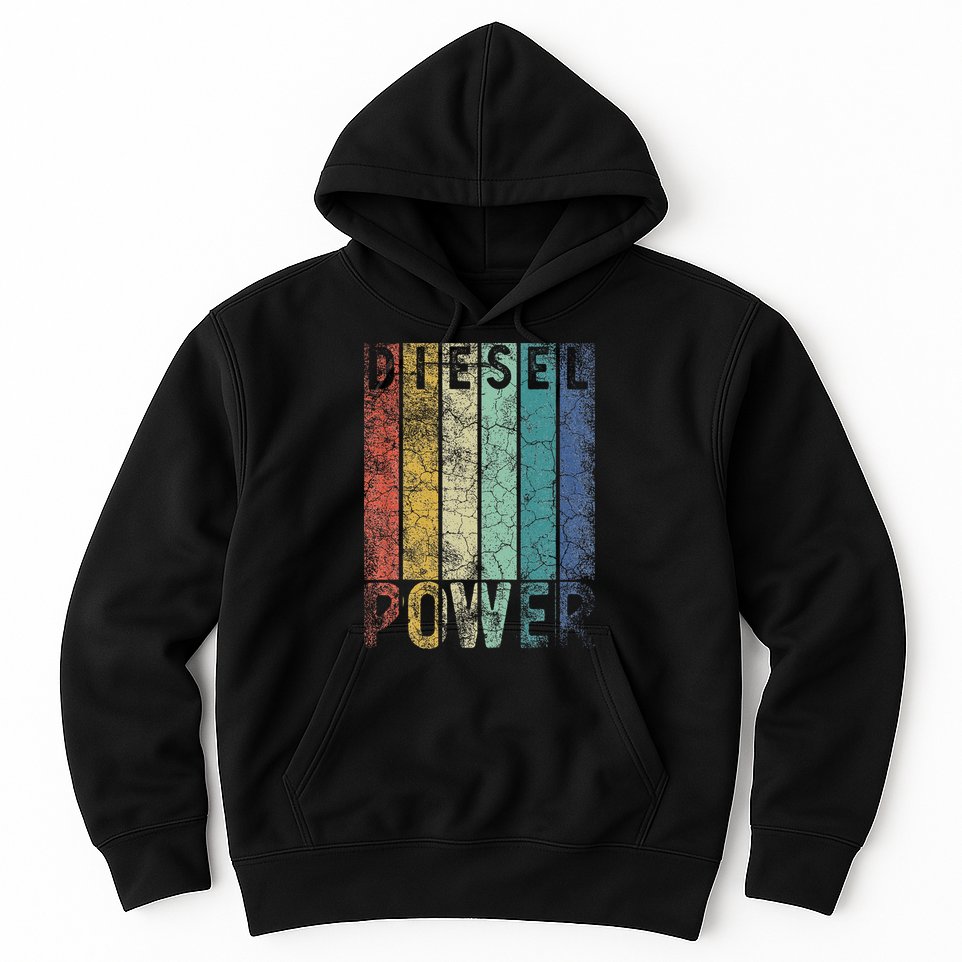 Vintage Diesel Power Funny Gift For Car Mechanic Smoke Truck Hoodie
