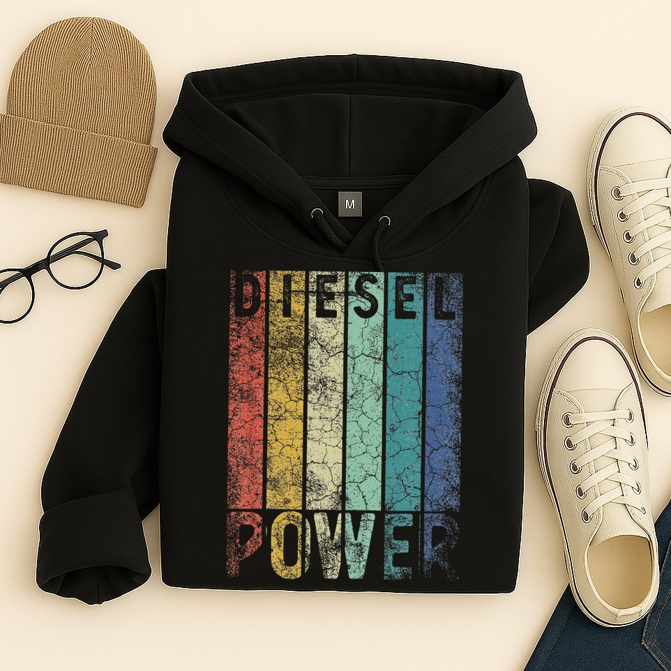Vintage Diesel Power Funny Gift For Car Mechanic Smoke Truck Hoodie