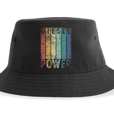Vintage Diesel Power Funny Gift For Car Mechanic Smoke Truck Sustainable Bucket Hat