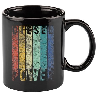 Vintage Diesel Power Funny Gift For Car Mechanic Smoke Truck 11oz C Handle Ceramic Mug
