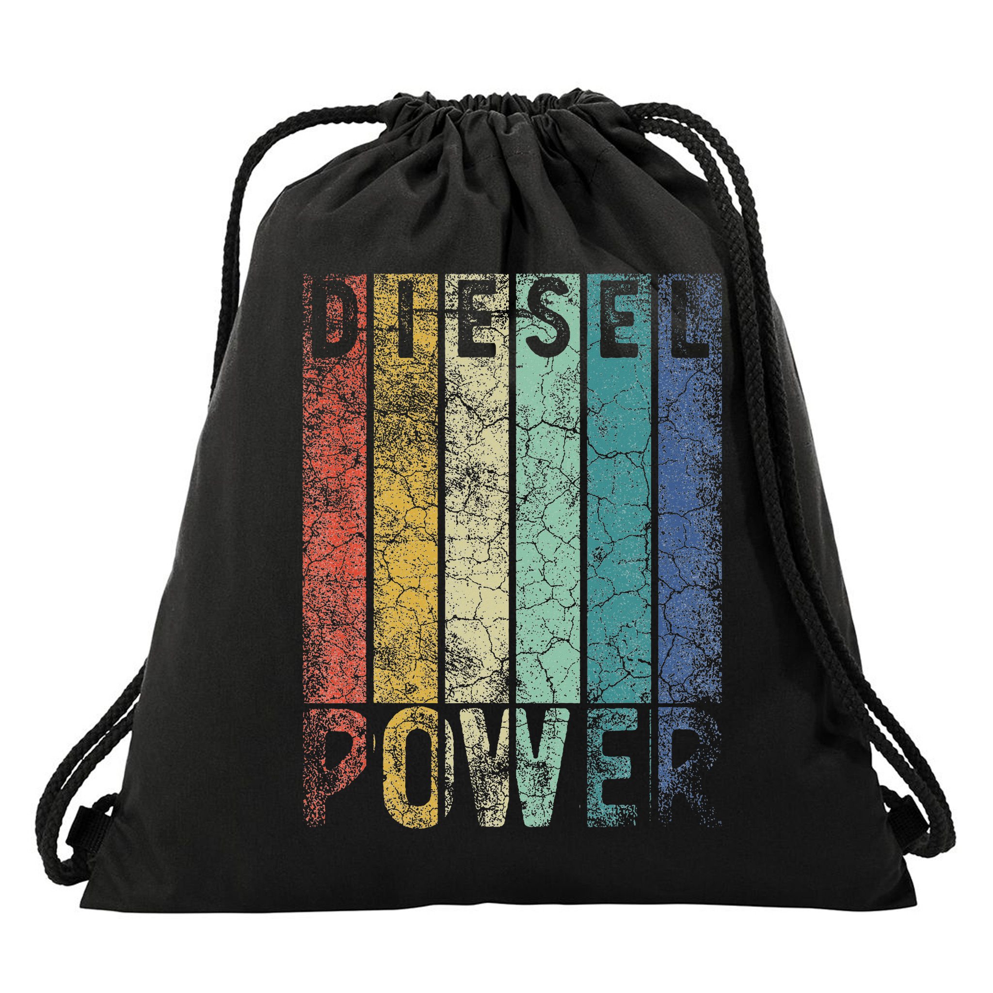 Vintage Diesel Power Funny Gift For Car Mechanic Smoke Truck Drawstring Bag