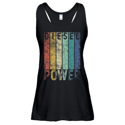 Vintage Diesel Power Funny Gift For Car Mechanic Smoke Truck Ladies Essential Flowy Tank