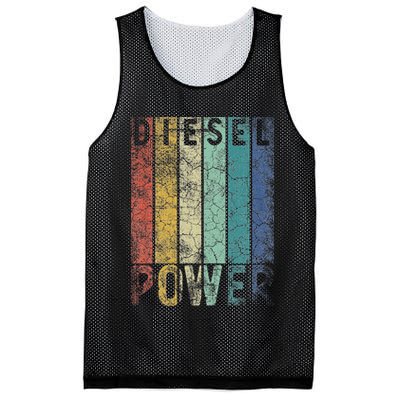 Vintage Diesel Power Funny Gift For Car Mechanic Smoke Truck Mesh Reversible Basketball Jersey Tank