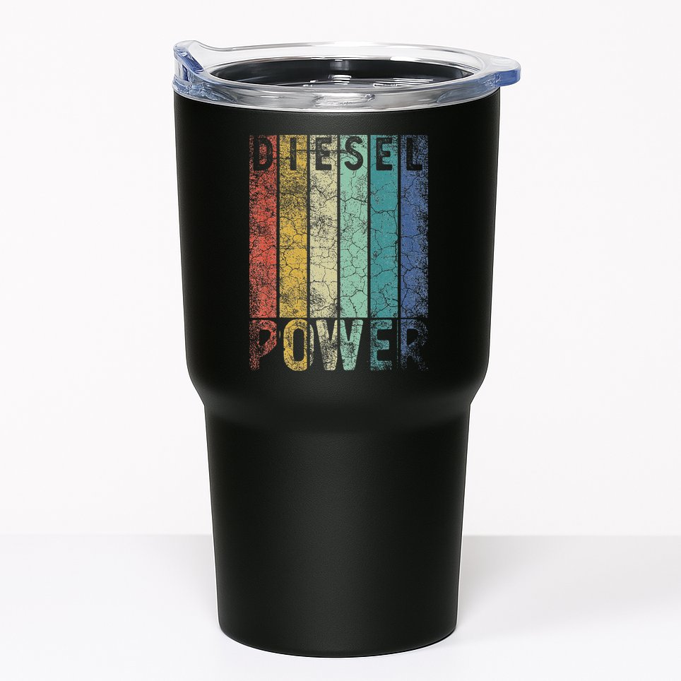 Vintage Diesel Power Funny Gift For Car Mechanic Smoke Truck Tumbler