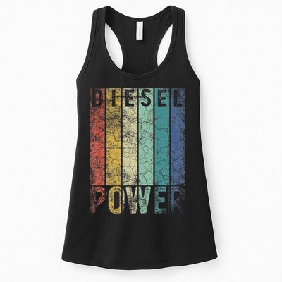 Vintage Diesel Power Funny Gift For Car Mechanic Smoke Truck Womens Tank Top