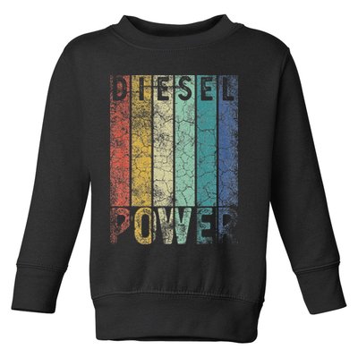 Vintage Diesel Power Funny Gift For Car Mechanic Smoke Truck Toddler Sweatshirt