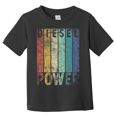 Vintage Diesel Power Funny Gift For Car Mechanic Smoke Truck Toddler T-Shirt