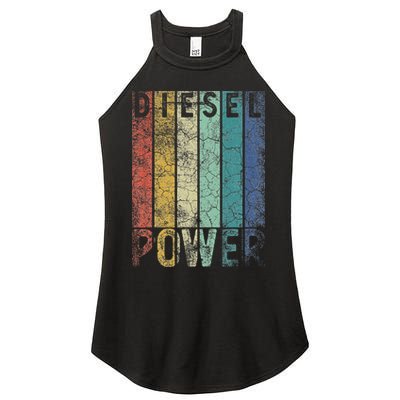 Vintage Diesel Power Funny Gift For Car Mechanic Smoke Truck Women's Perfect Tri Rocker Tank