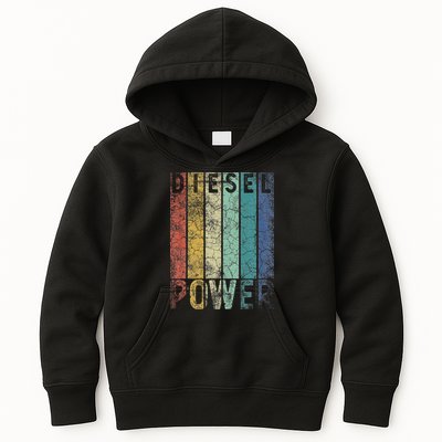 Vintage Diesel Power Funny Gift For Car Mechanic Smoke Truck Kids Hoodie