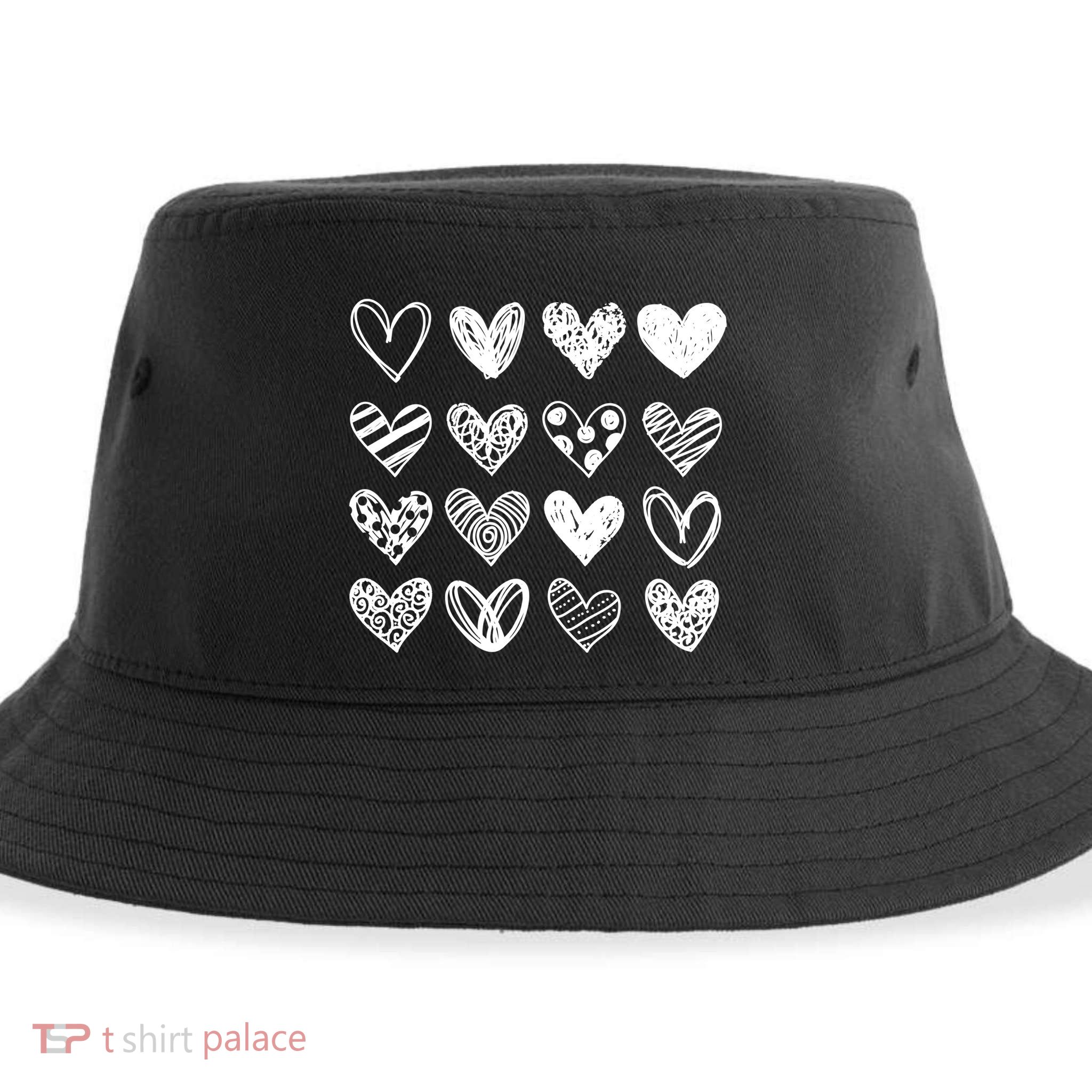 Valentines Day Pattern Hearts Sustainable Bucket Hat