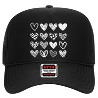 Valentines Day Pattern Hearts Trucker Hat
