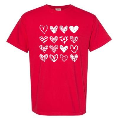 Valentines Day Pattern Hearts Garment-Dyed Heavyweight T-Shirt