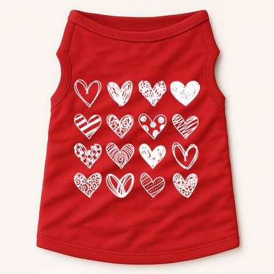 Valentines Day Pattern Hearts Doggie Tank