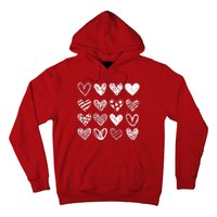 Valentines Day Pattern Hearts Hoodie