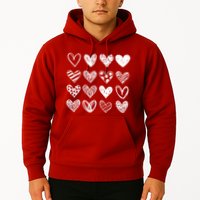 Valentines Day Pattern Hearts Hoodie