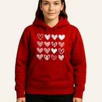 Valentines Day Pattern Hearts Hoodie