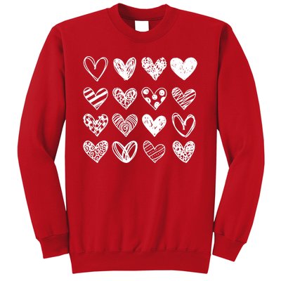 Valentines Day Pattern Hearts Sweatshirt