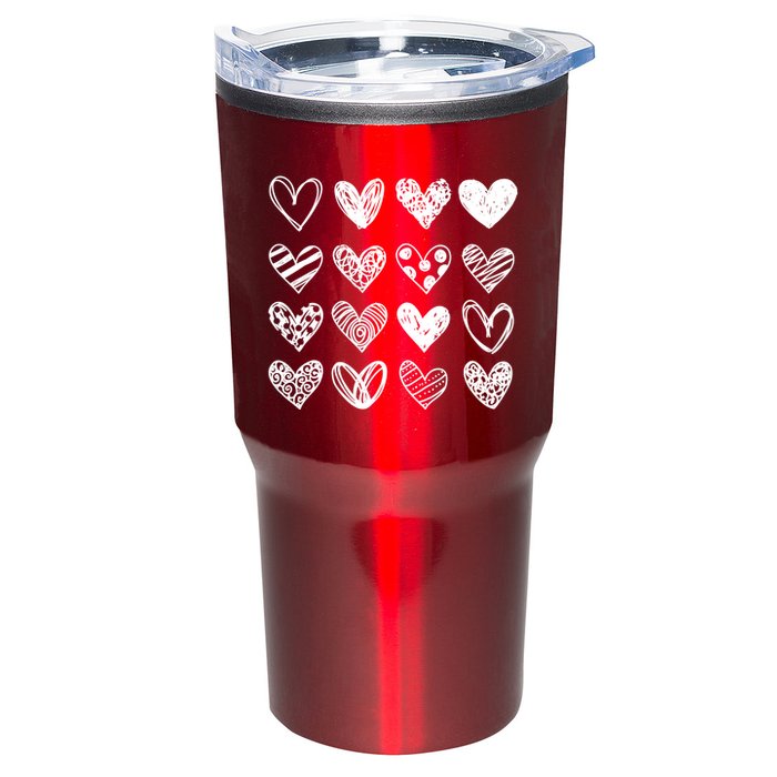 Valentines Day Pattern Hearts Tumbler