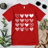 Valentines Day Pattern Hearts Premium T-Shirt