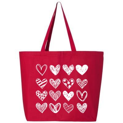 Valentines Day Pattern Hearts 25L Jumbo Tote