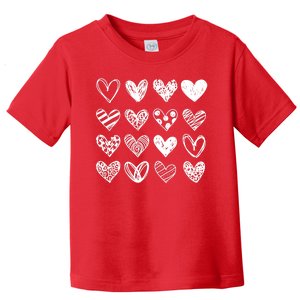 Valentines Day Pattern Hearts Toddler T-Shirt