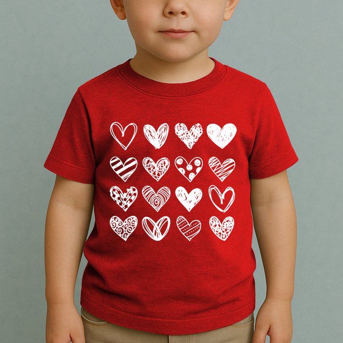 Valentines Day Pattern Hearts Toddler T-Shirt