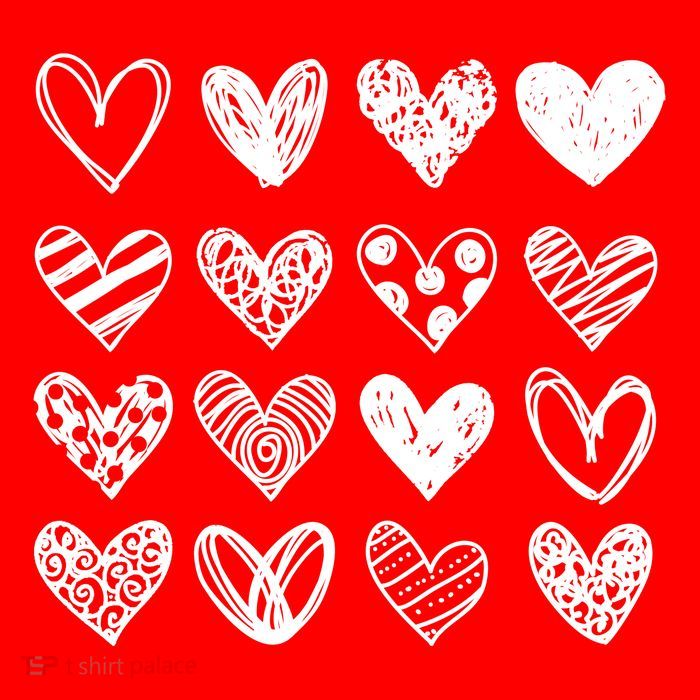 Valentines Day Pattern Hearts Womens T-Shirt