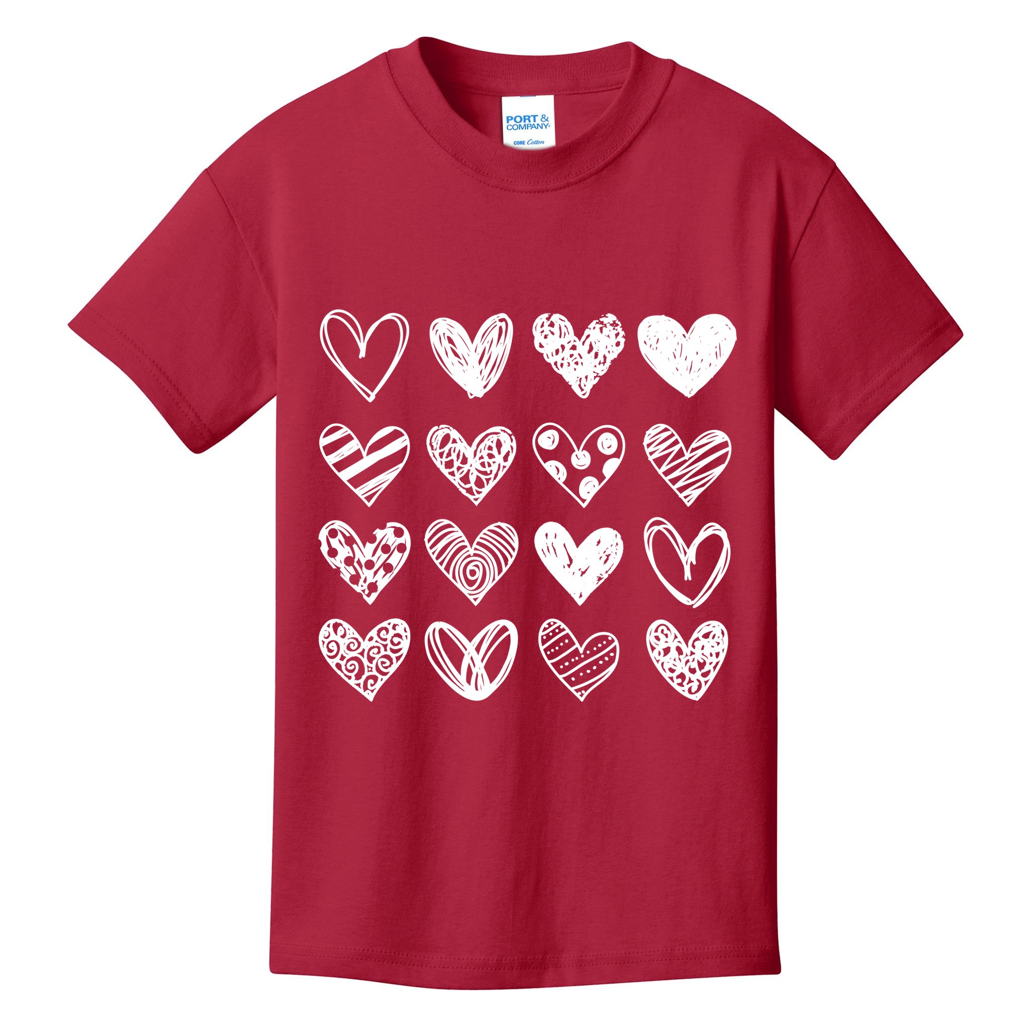 Valentines Day Pattern Hearts Kids T-Shirt