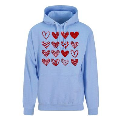 Valentines Day Pattern Hearts Unisex Surf Hoodie