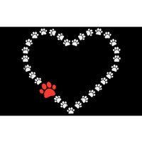 Valentines Day Paw Print Heart Dog Cat Owner Bumper Sticker