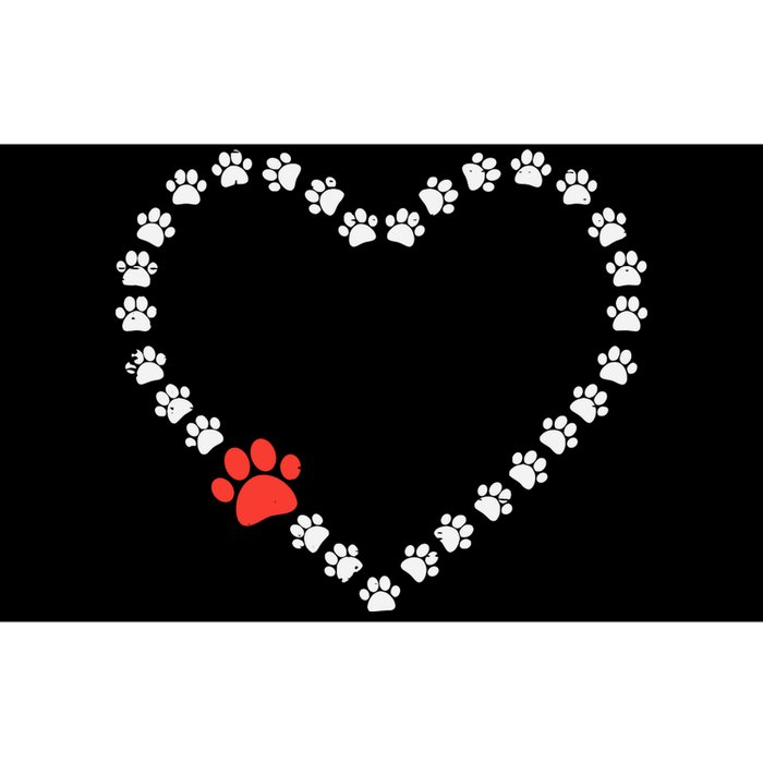 Valentines Day Paw Print Heart Dog Cat Owner Bumper Sticker