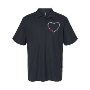 Valentines Day Paw Print Heart Dog Cat Owner Softstyle Adult Sport Polo