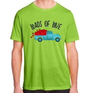 Valentines Day Pickup Dump Truck Loads Of Love Gift Adult ChromaSoft Performance T-Shirt