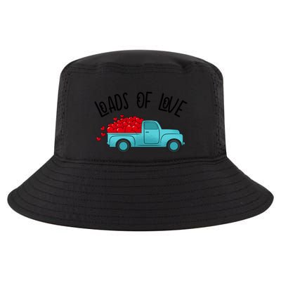 Valentines Day Pickup Dump Truck Loads Of Love Gift Cool Comfort Performance Bucket Hat