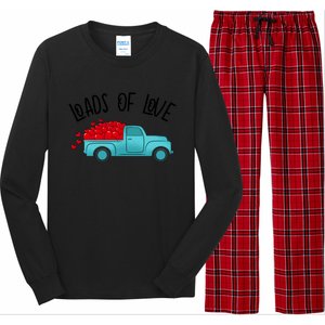 Valentines Day Pickup Dump Truck Loads Of Love Gift Long Sleeve Pajama Set