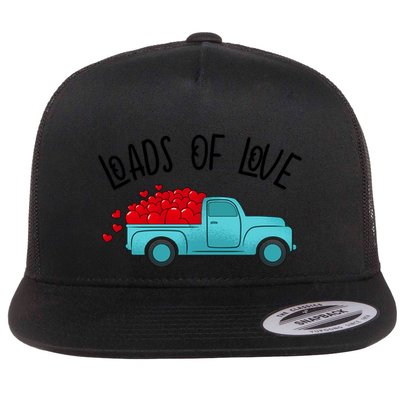 Valentines Day Pickup Dump Truck Loads Of Love Gift Flatbill Hat