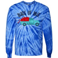 Valentines Day Pickup Dump Truck Loads Of Love Gift Tie-Dye Long Sleeve Shirt