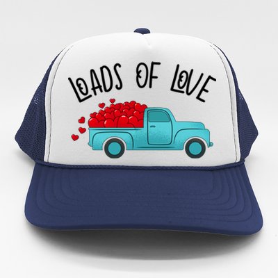 Valentines Day Pickup Dump Truck Loads Of Love Gift Trucker Hat