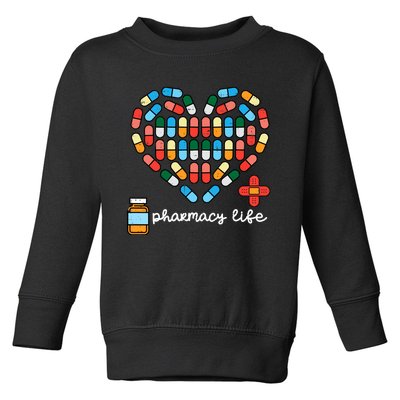 Valentines Day Pharmacy Life Pill Heart Pharmacist Toddler Sweatshirt