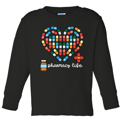 Valentines Day Pharmacy Life Pill Heart Pharmacist Toddler Long Sleeve Shirt